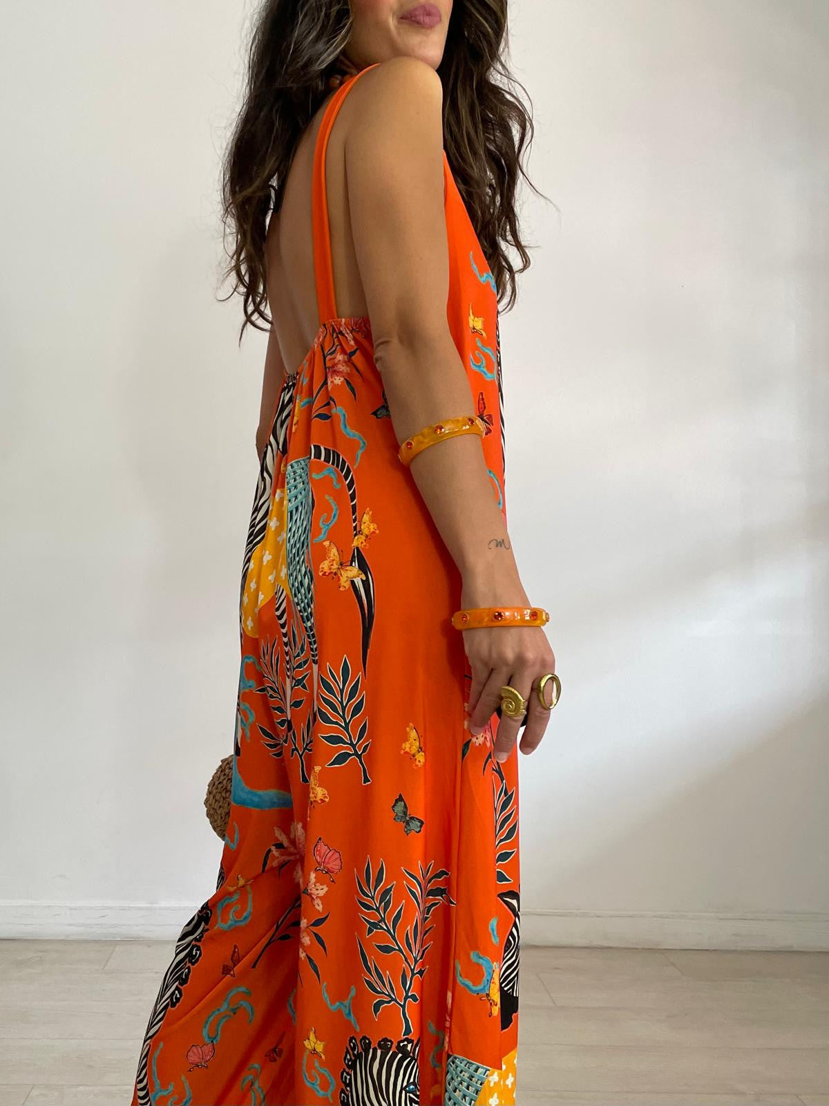 MONO LICRA ZEBRA NARANJA