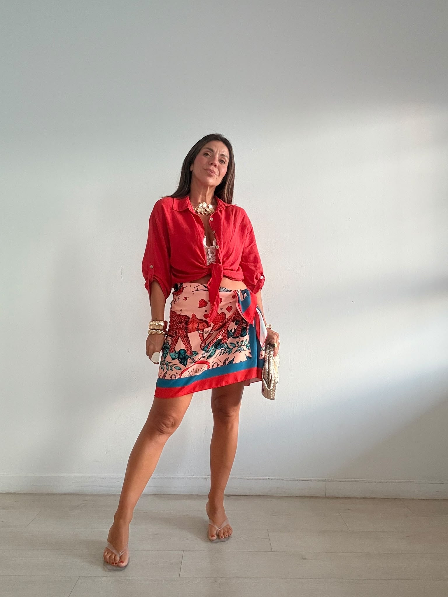 FALDA LAZADA ELEFANTES & CORAZONES