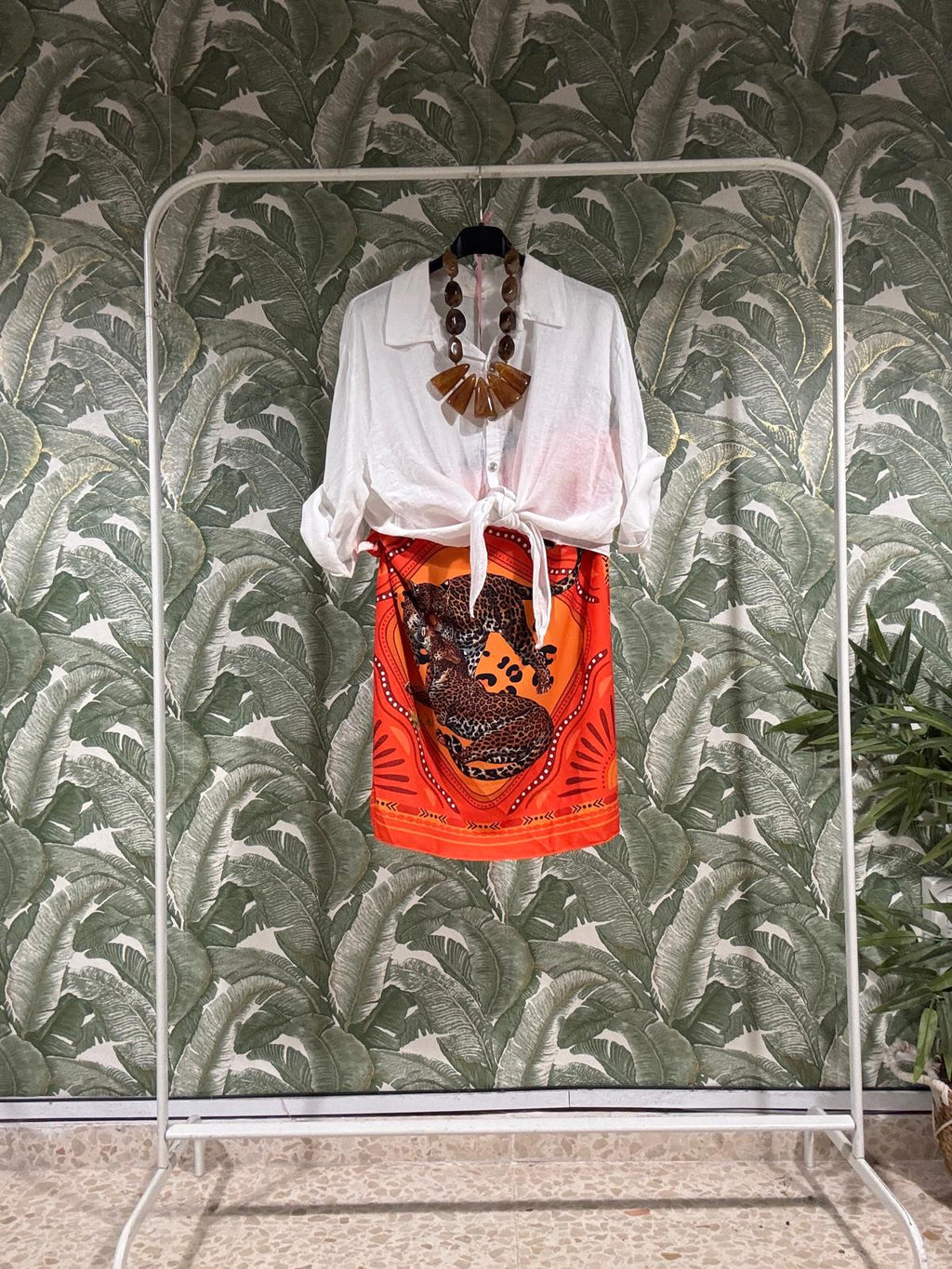 FALDA LAZADA FELINE NARANJA