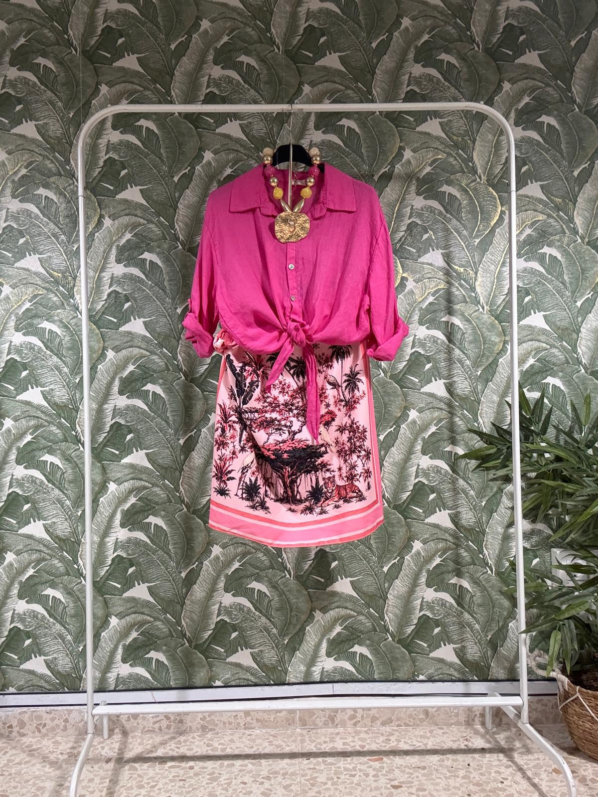 FALDA LAZADA ORIENTAL ROSA