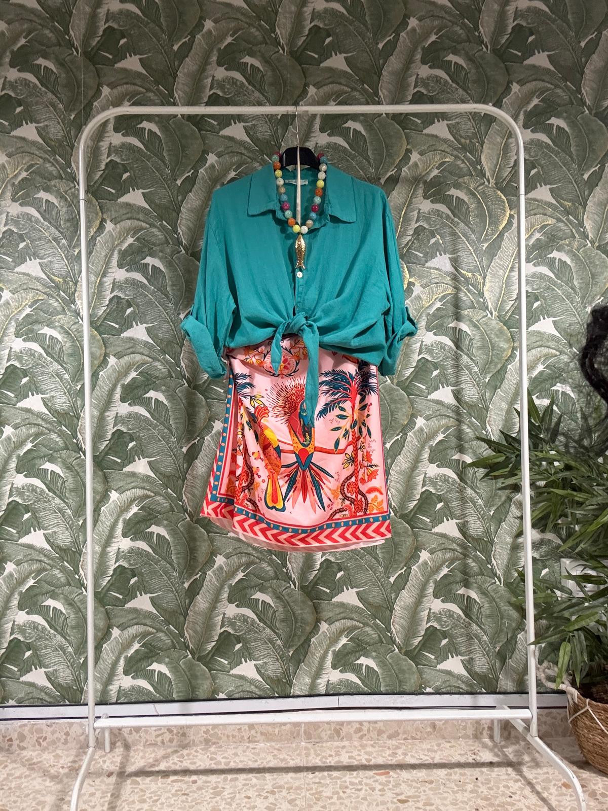 FALDA LAZADA PALMERA & LOROS