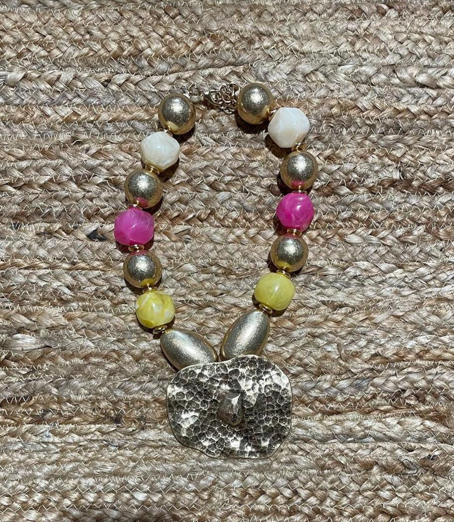 COLLAR  BOLAS GOLDEN & COLORS