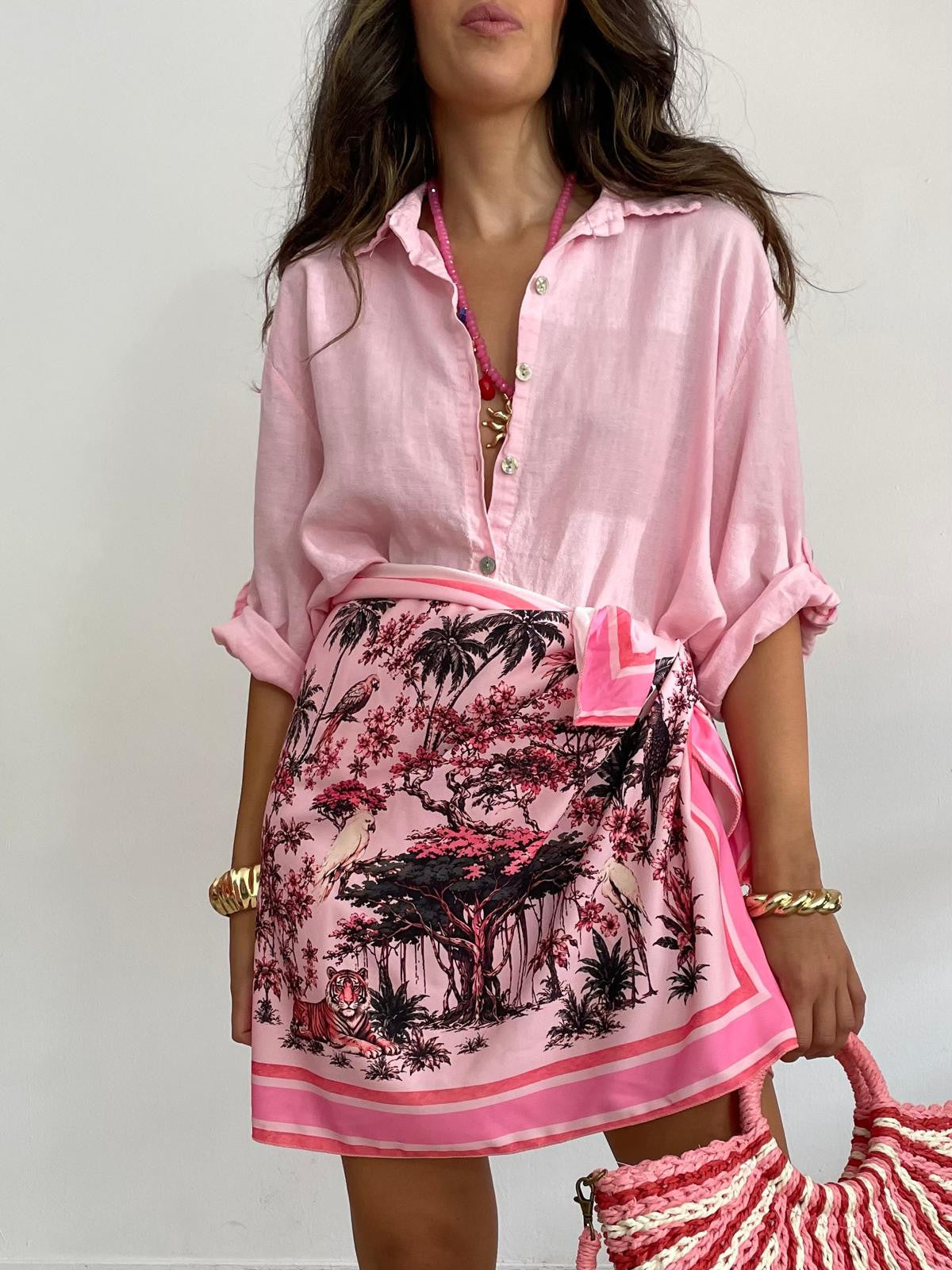 FALDA LAZADA ORIENTAL ROSA