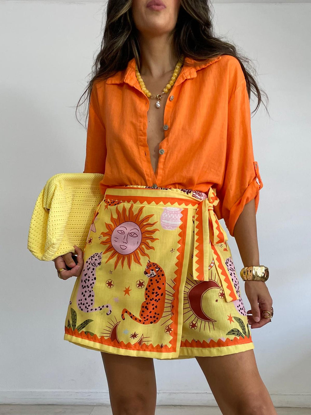 FALDA / PANTALÓN LAZADA SOL  AMARILLA