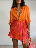 FALDA / PANTALÓN ETNICA ROSA/NARANJA