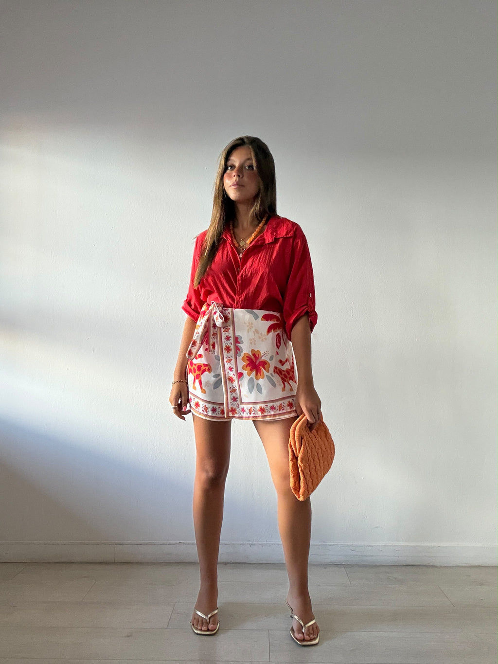 FALDA /PANTALÓN LAZADA TIGRE & PALMERAS