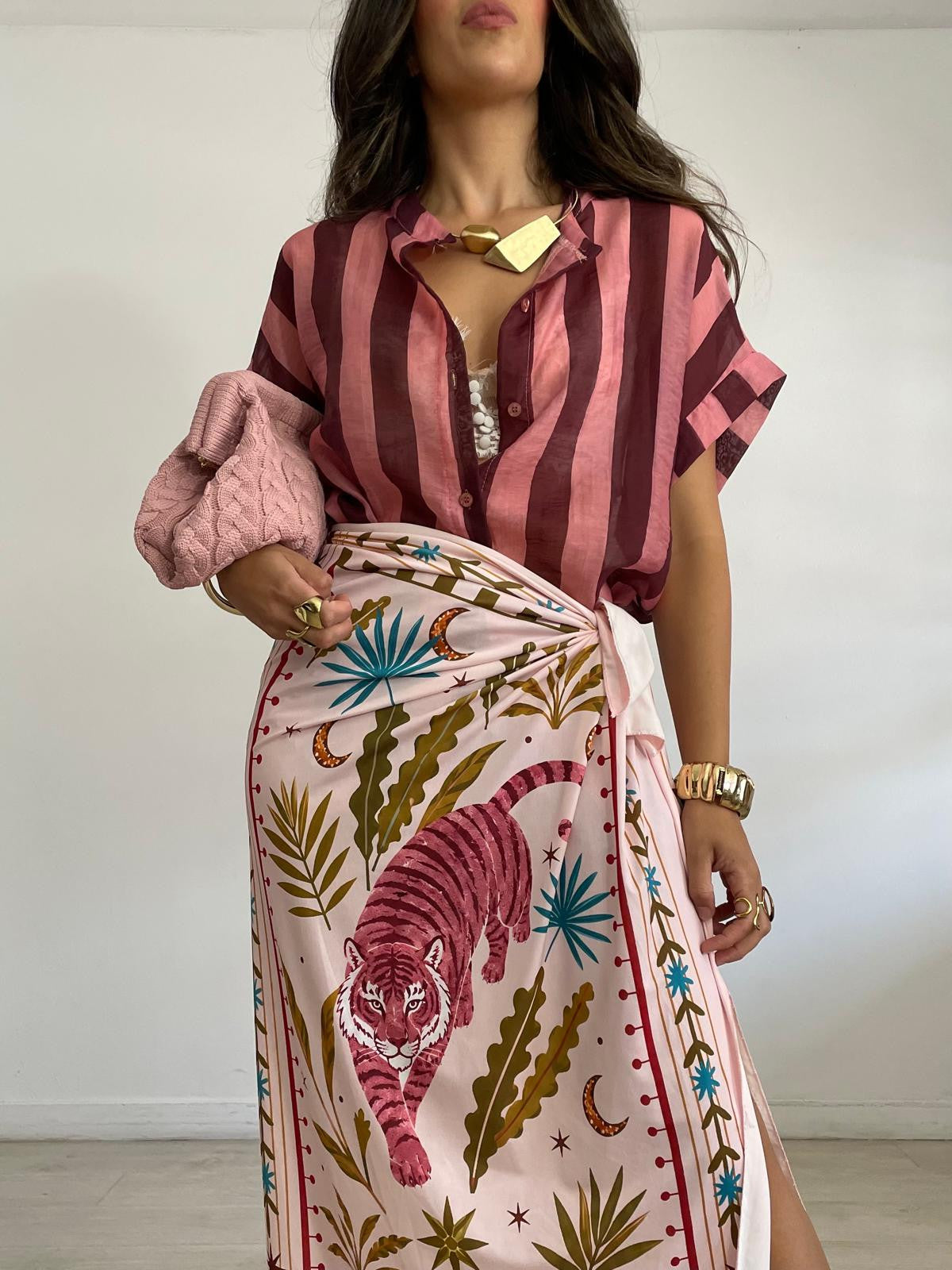 BLUSA MANGA CORTA RAYAS