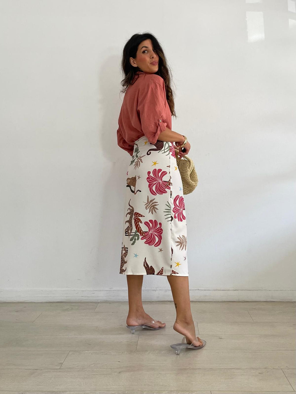 FALDA PAREO TIGER BLANCA
