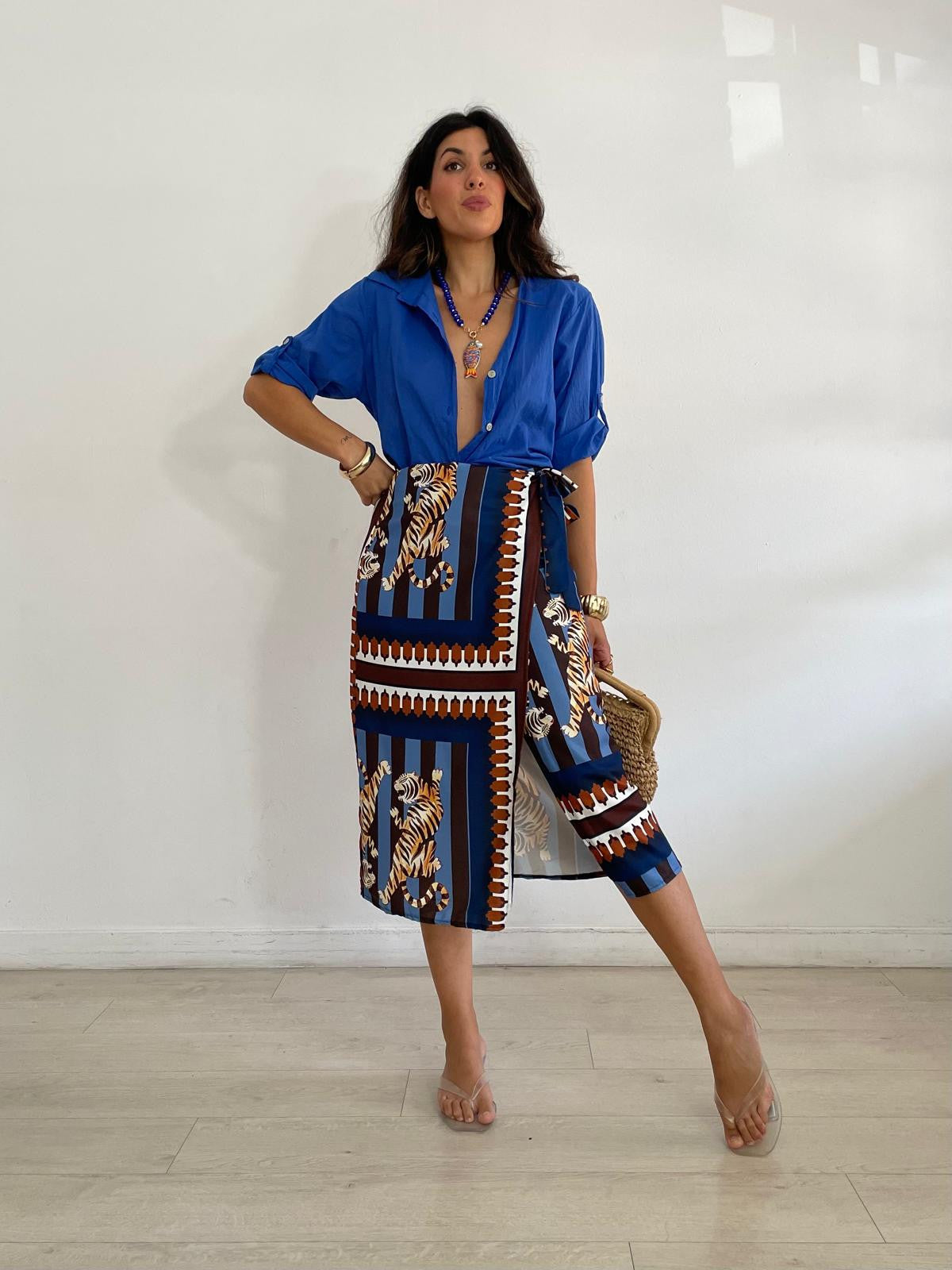 FALDA PAREO TIGER BLUE