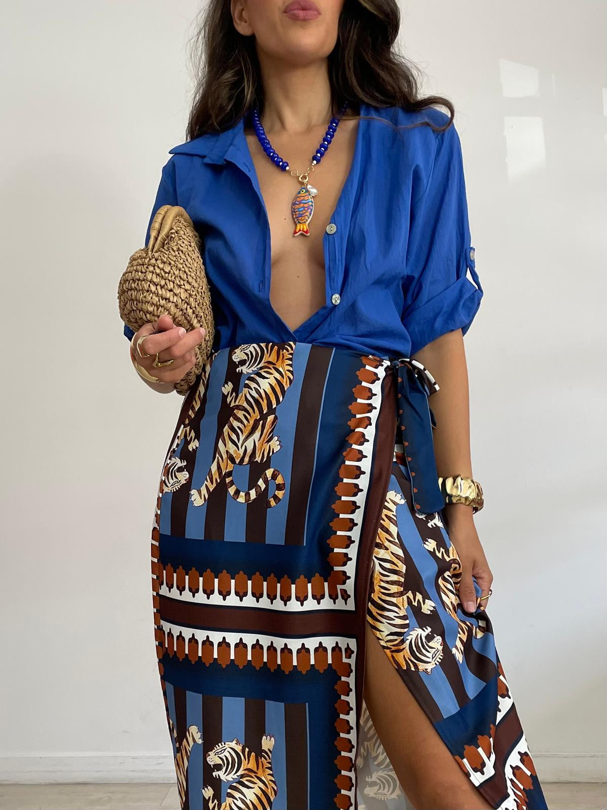 FALDA PAREO TIGER BLUE