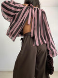 BLUSA RAYAS LAZO ESPALDA