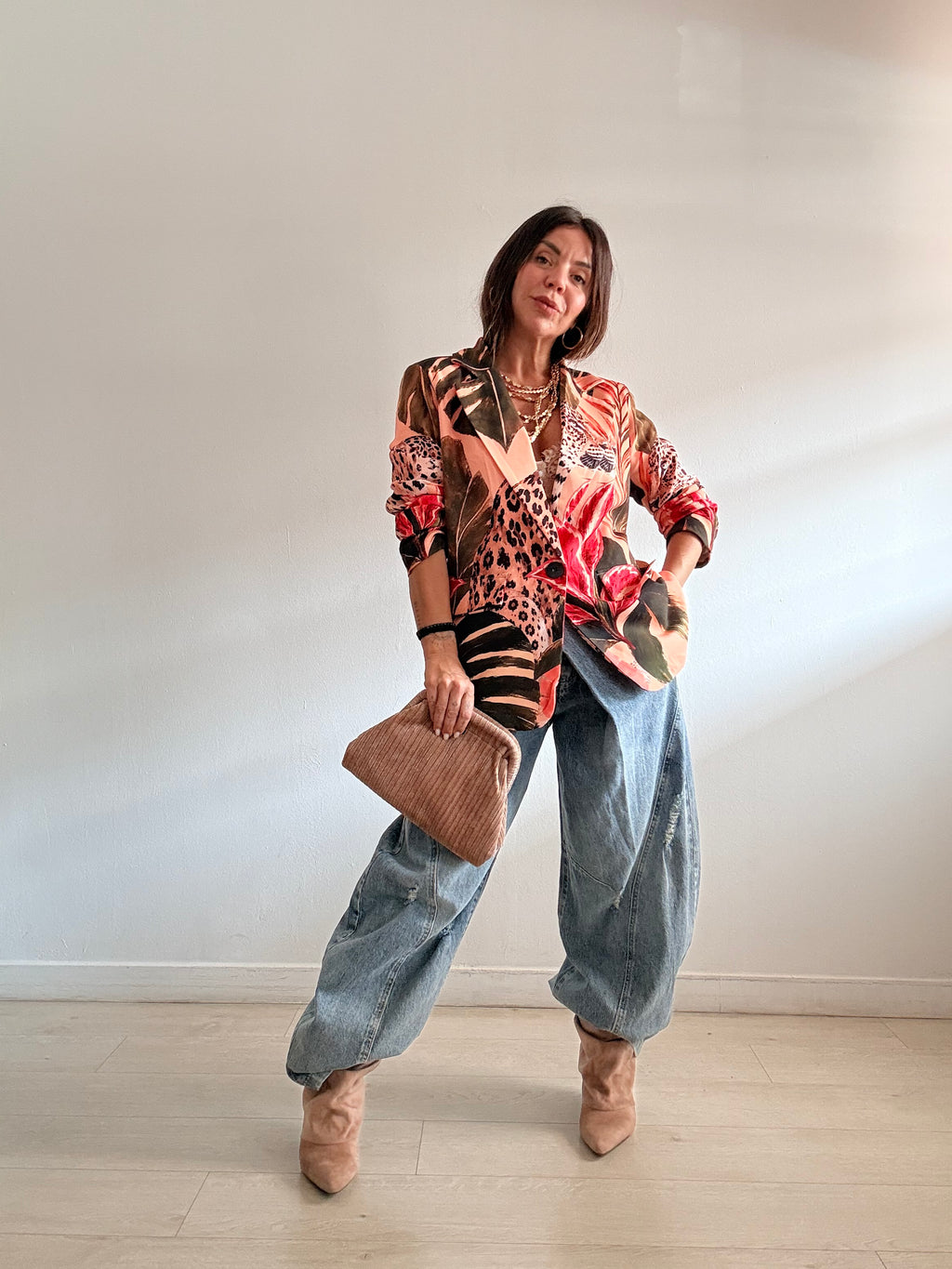 Maxi blazer tigre selva