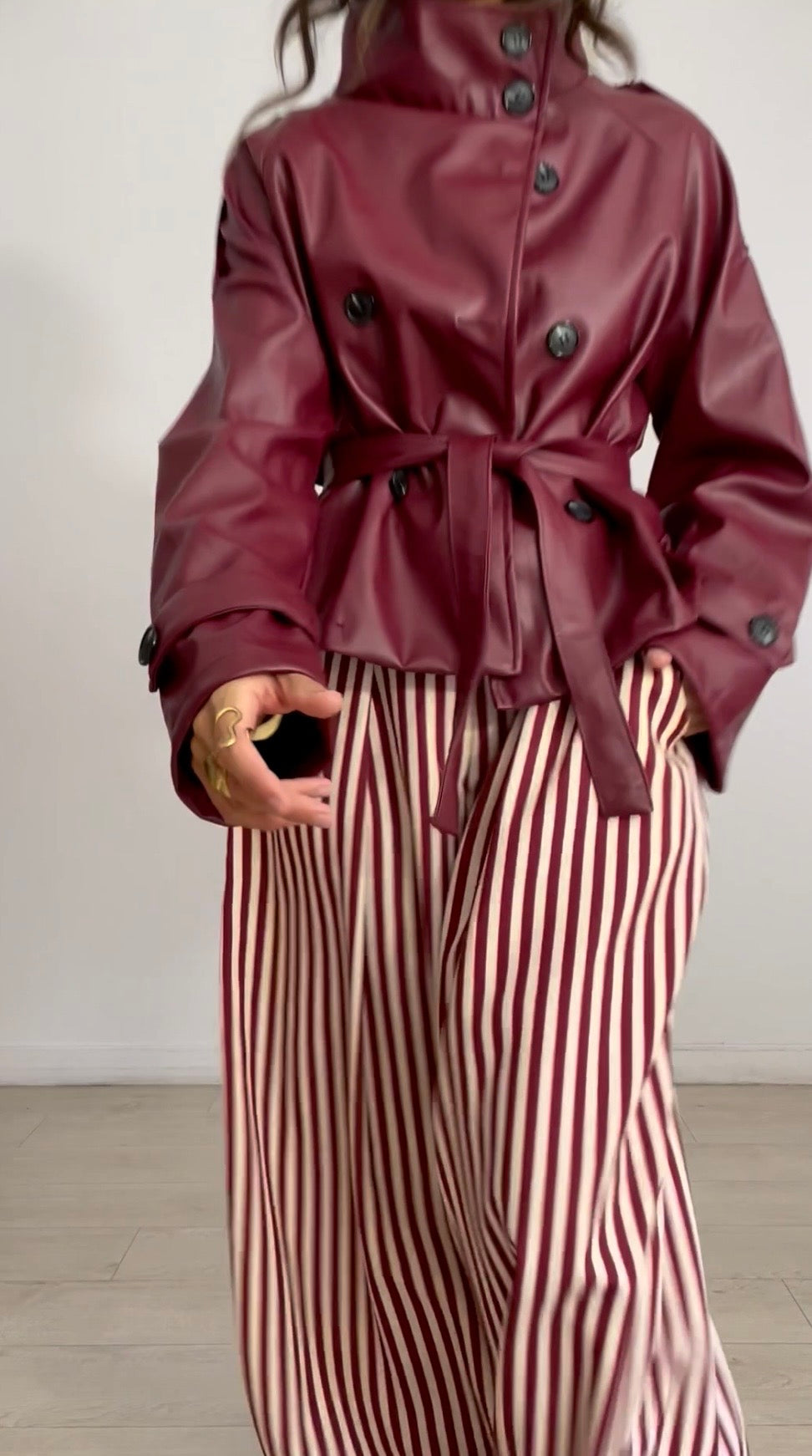 PANTALÓN ANCHO RAYAS + CINTURÓN