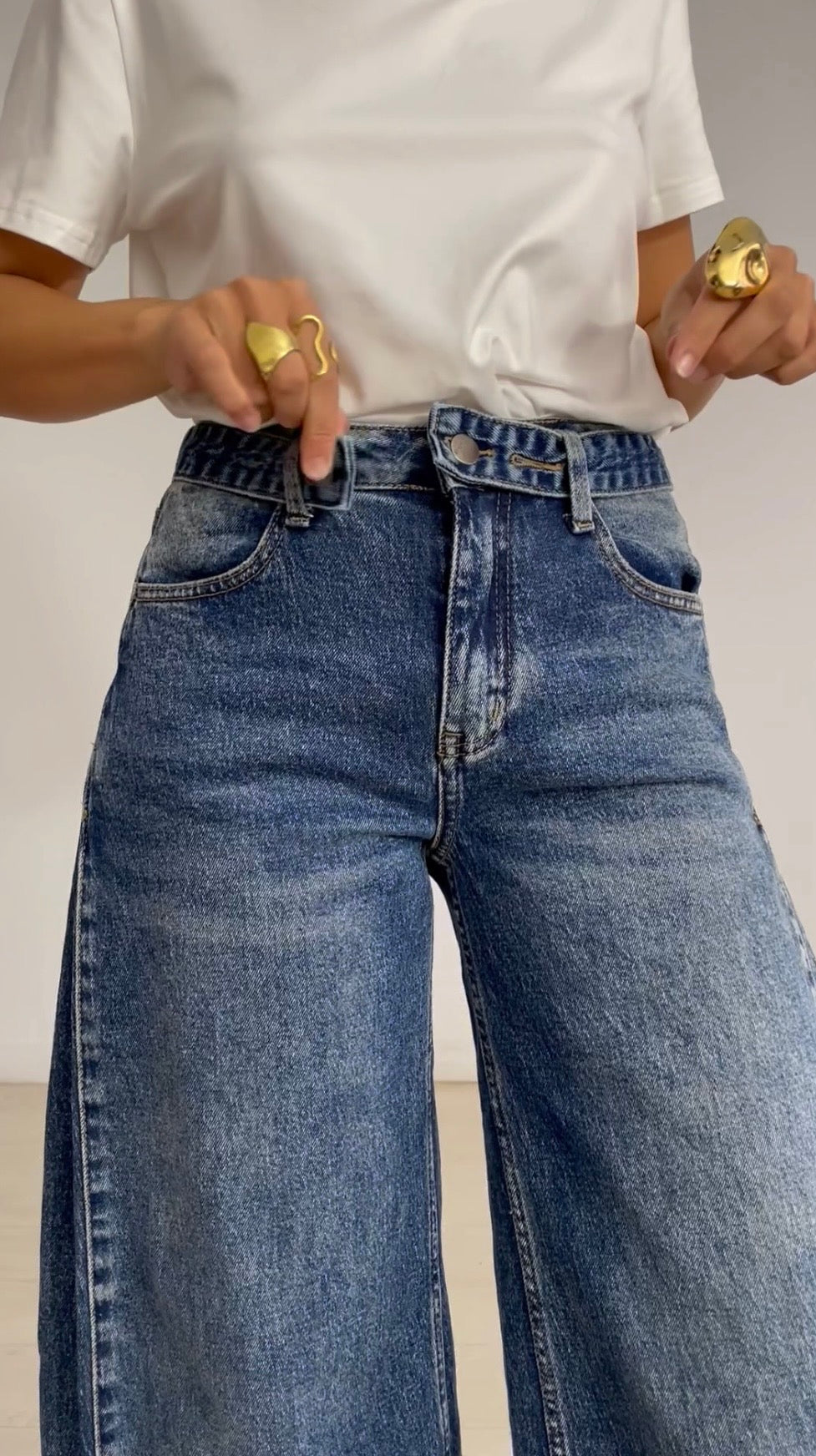 JEANS  ANCHOS VAQUERO OSCURO