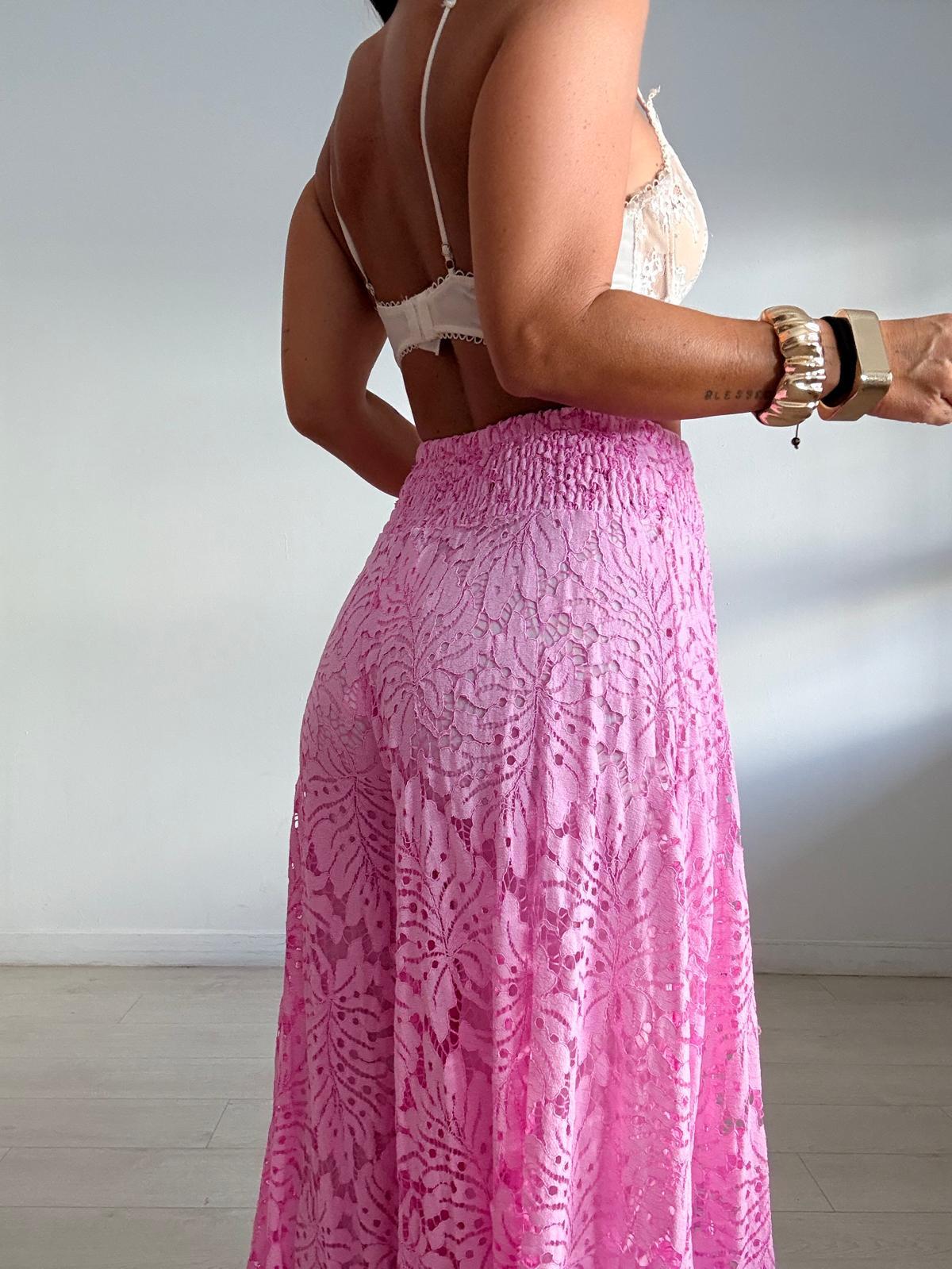 PANTALON ELASTICO TRANSPARENCIAS WIDE LEG