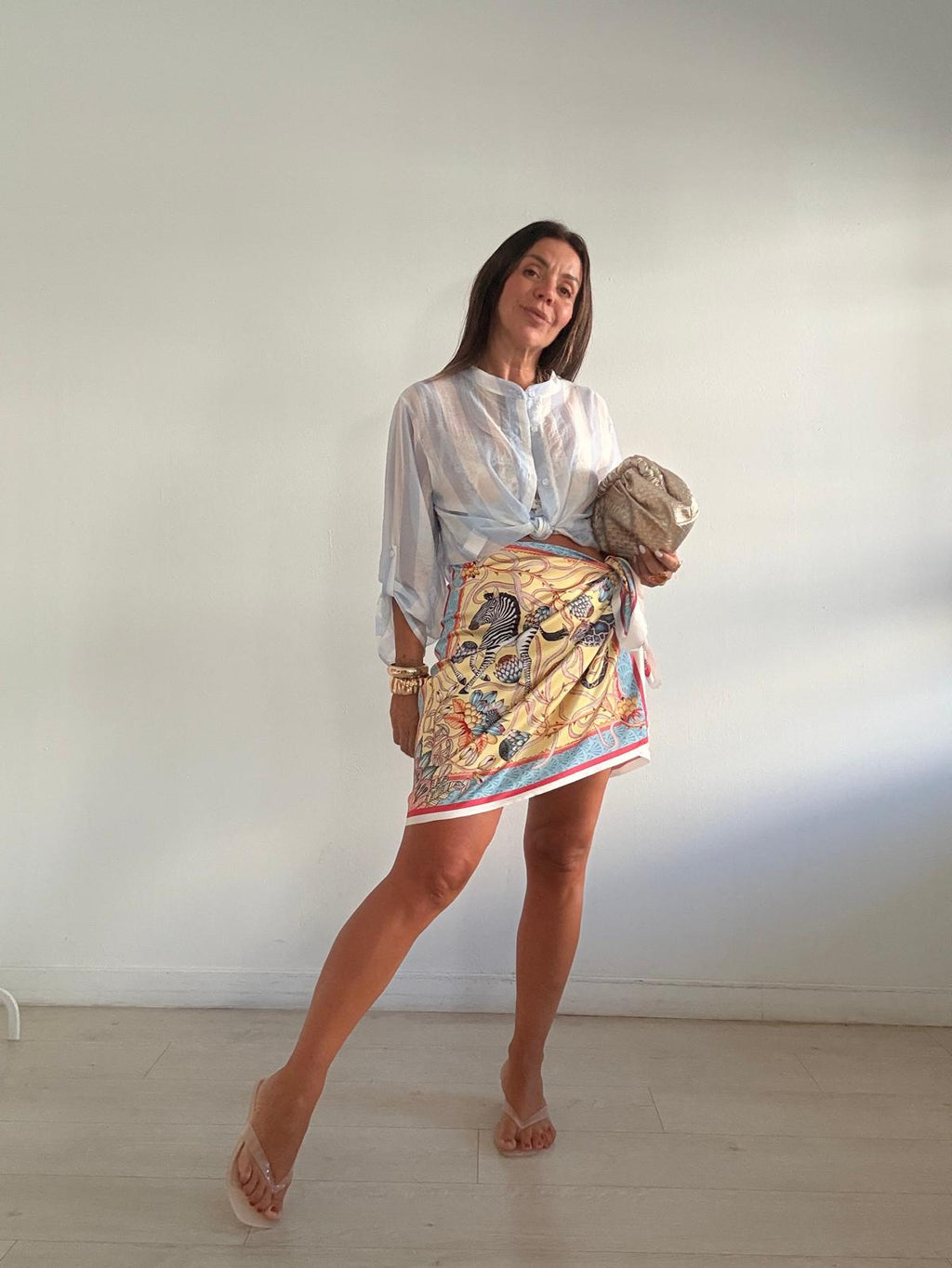 FALDA CORTA SATÉN ZEBRA Y TIGRE