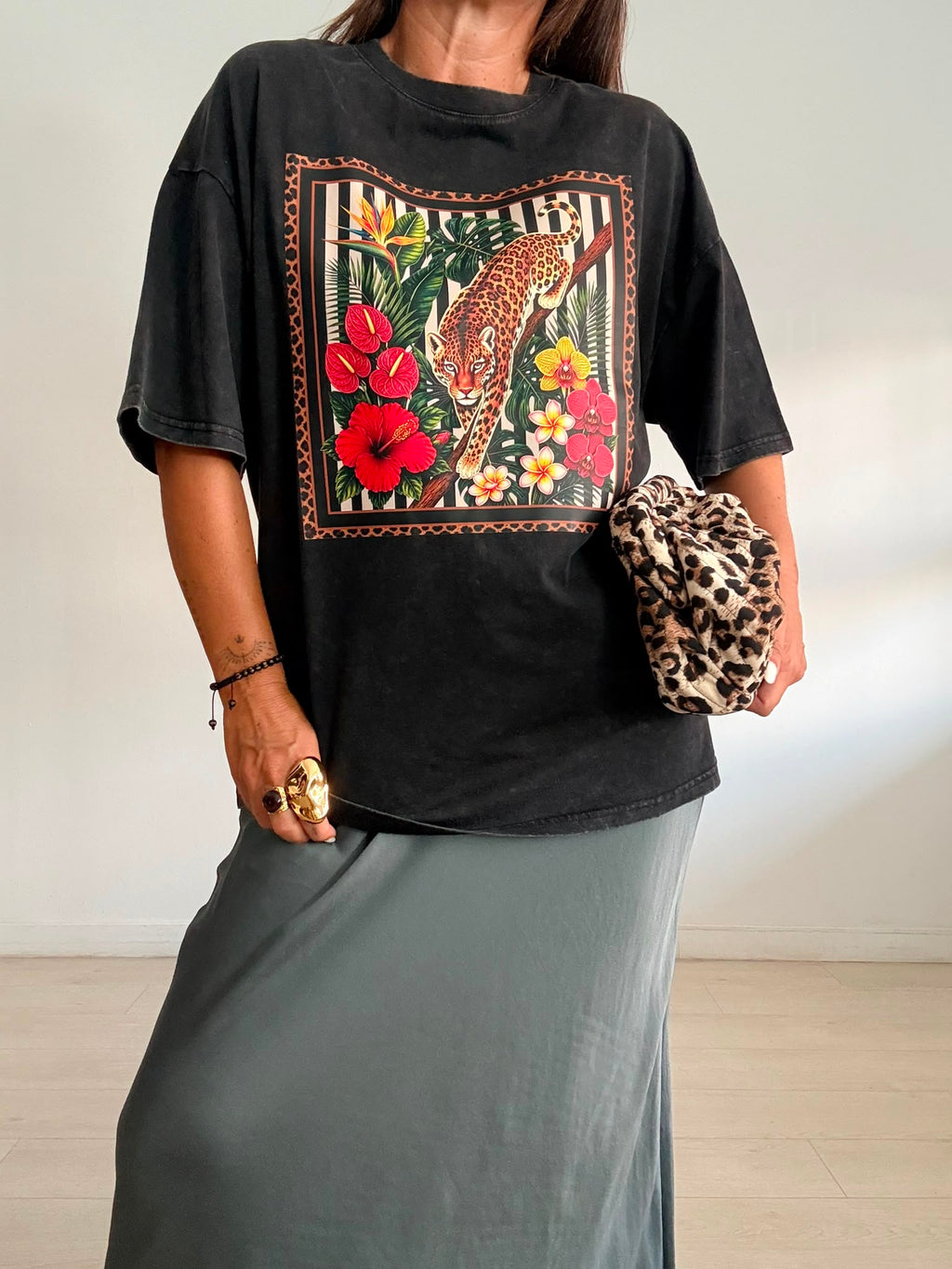 MAXI CAMISETA TIGRE + FLORES