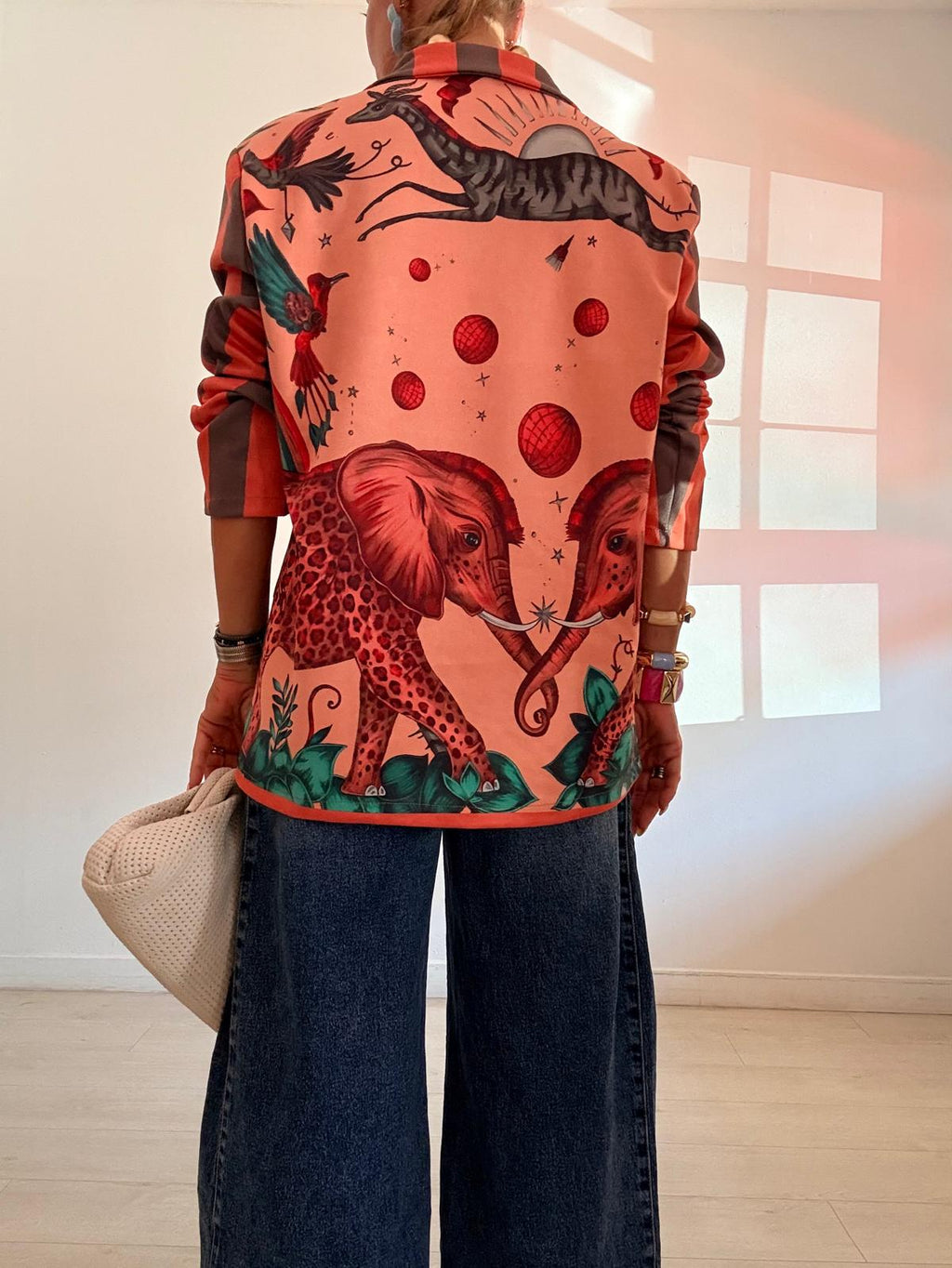 BLAZER ANTELINA RAYAS ELEFANTES