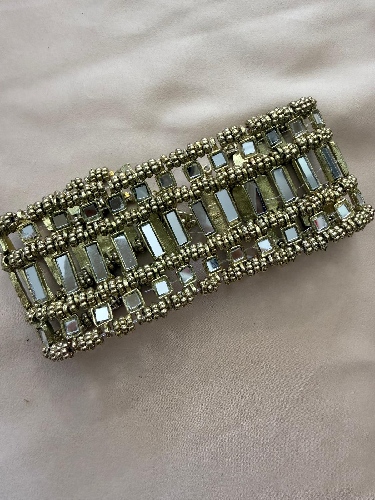 CHOKER TRIPLE ESPEJITOS GOLDEN