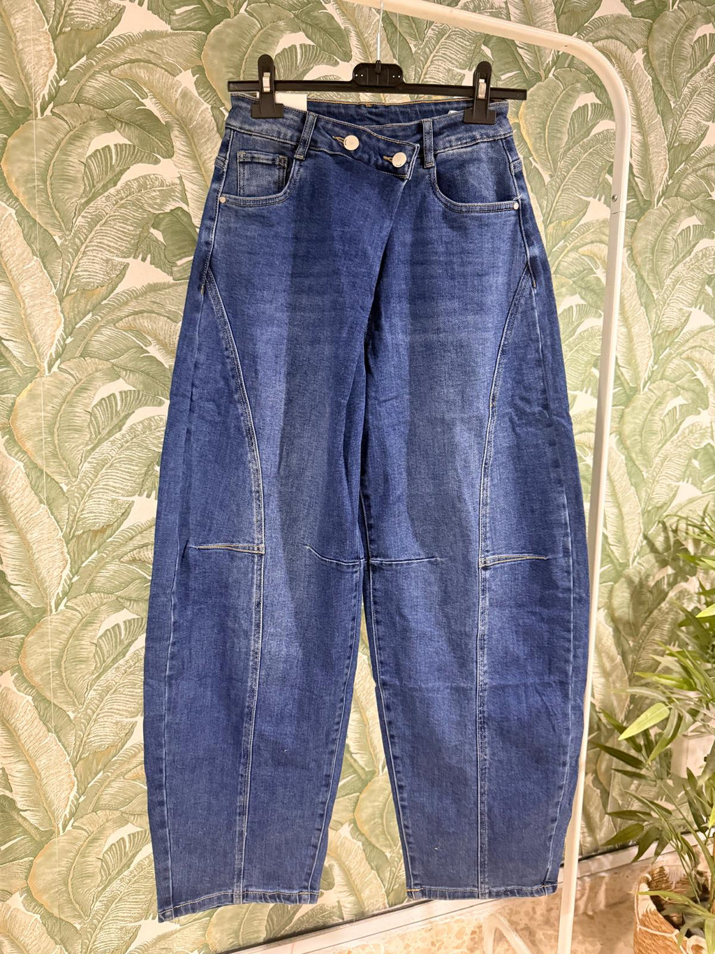 JEANS BALLOON CRUZADO AZUL