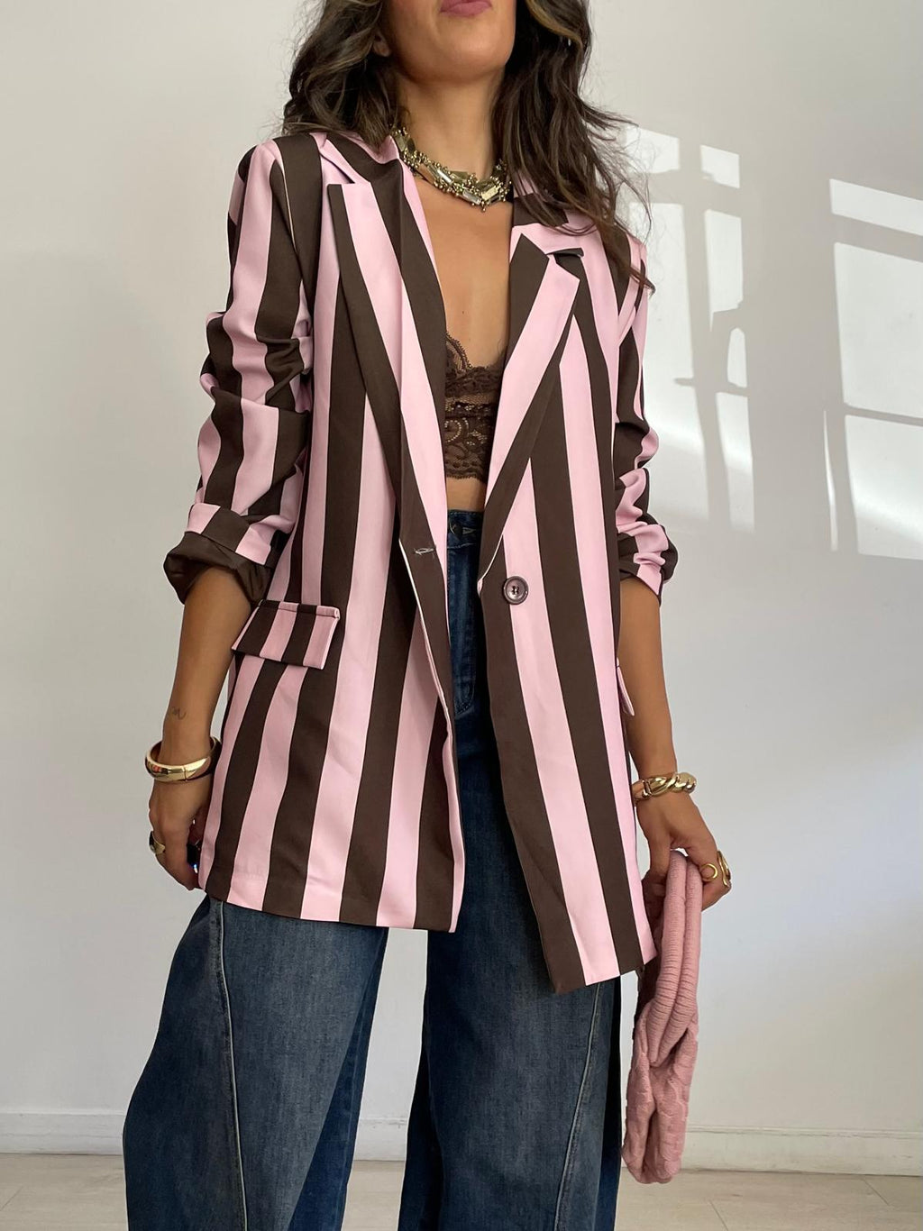 MAXI BLAZER RAYAS  BIANCA