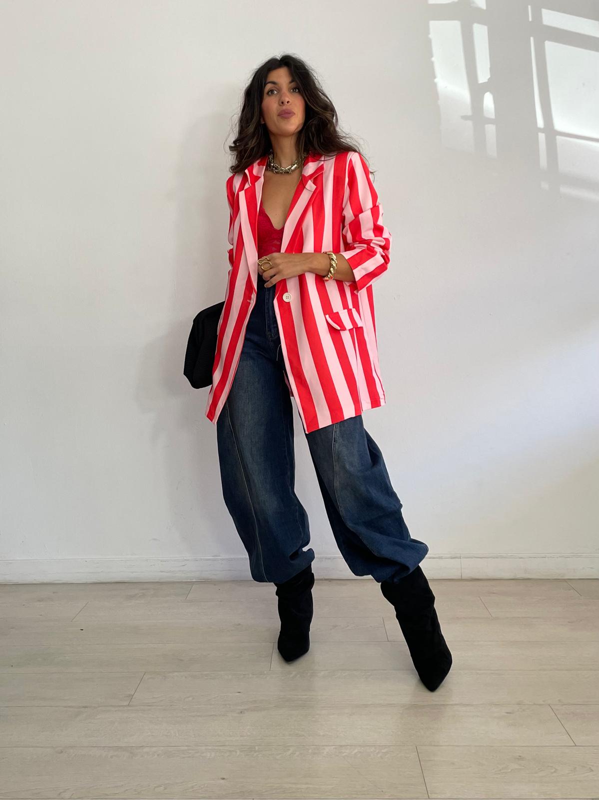 MAXI BLAZER RAYAS  BIANCA