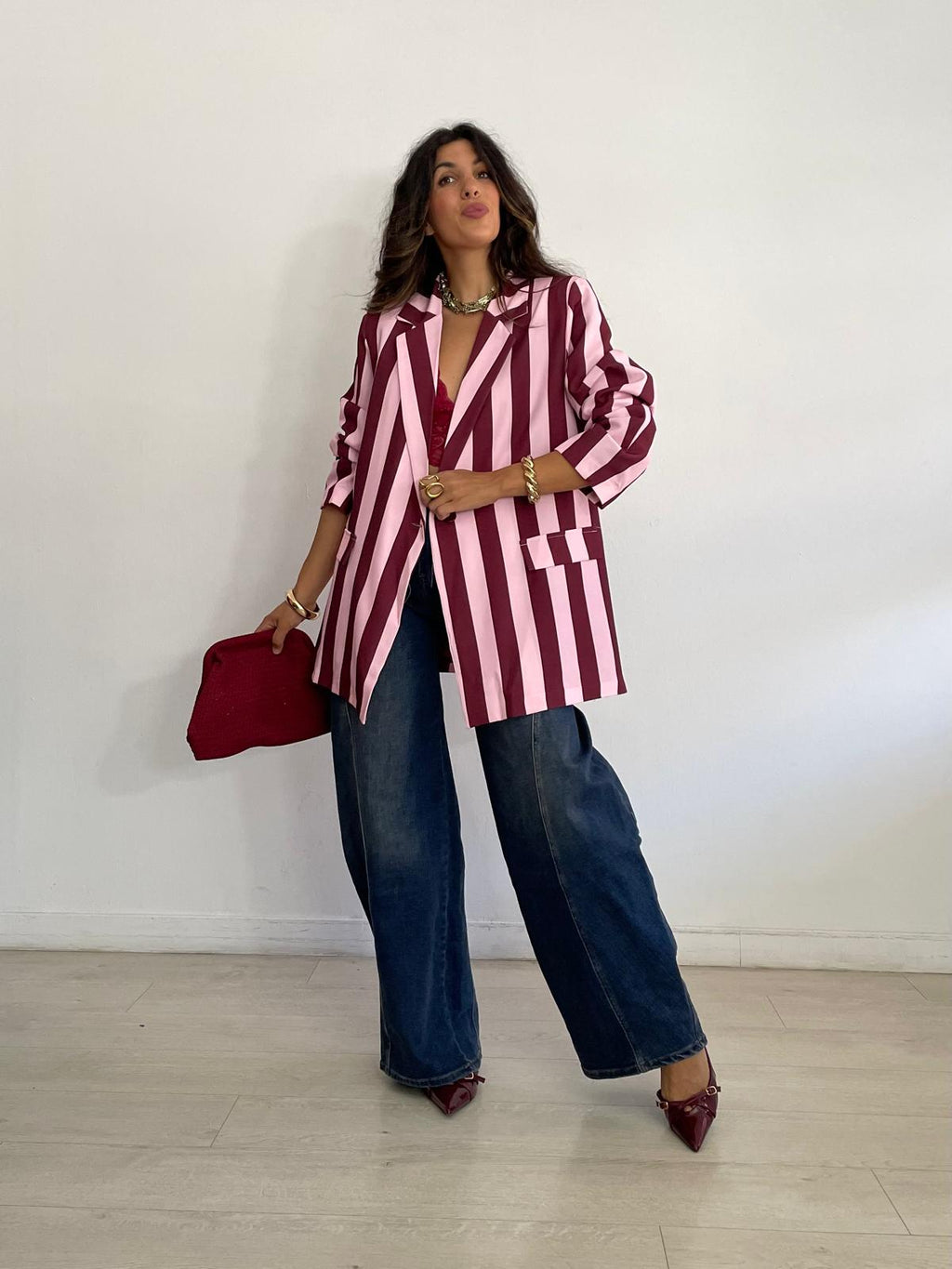 MAXI BLAZER RAYAS  BIANCA
