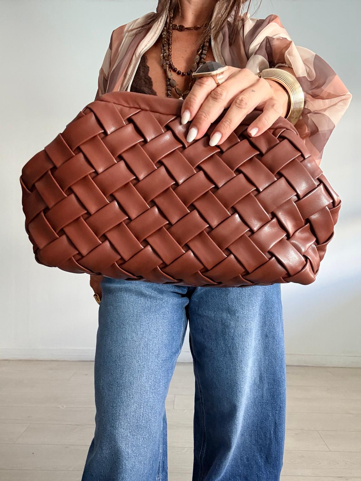 BOLSO TRENZADO PIEL