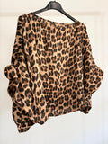 BLUSA BASIC CORTA  LEOPARDO