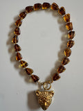 COLLAR FELINE PIERDAS ÁMBAR
