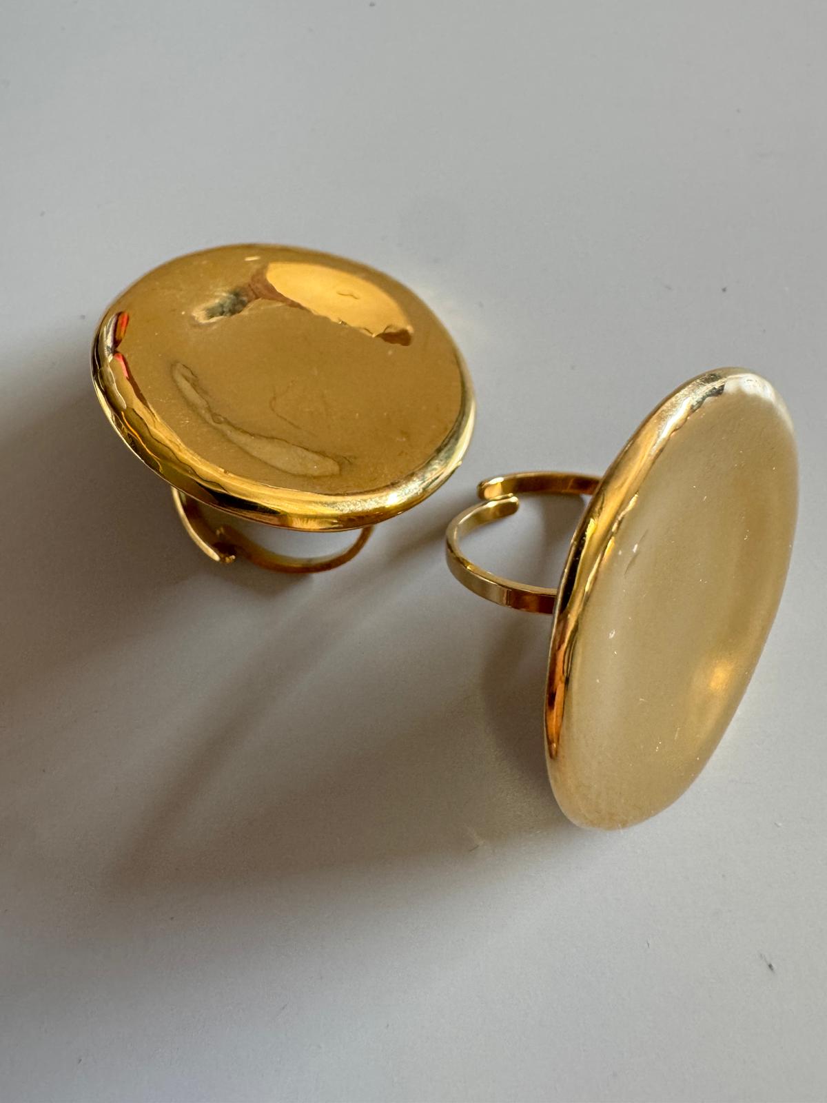 ANILLO OVALADO DORADO