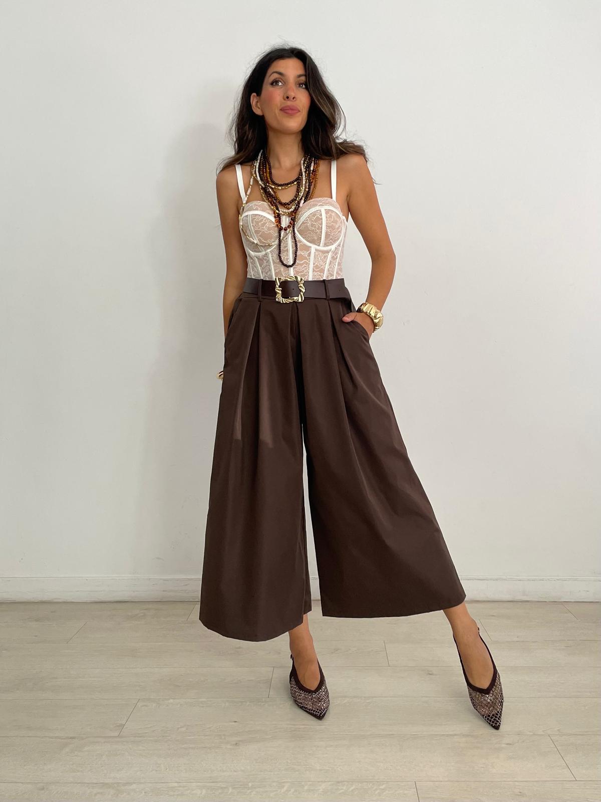 PANTALON MIDY ANCHO+CINTURON