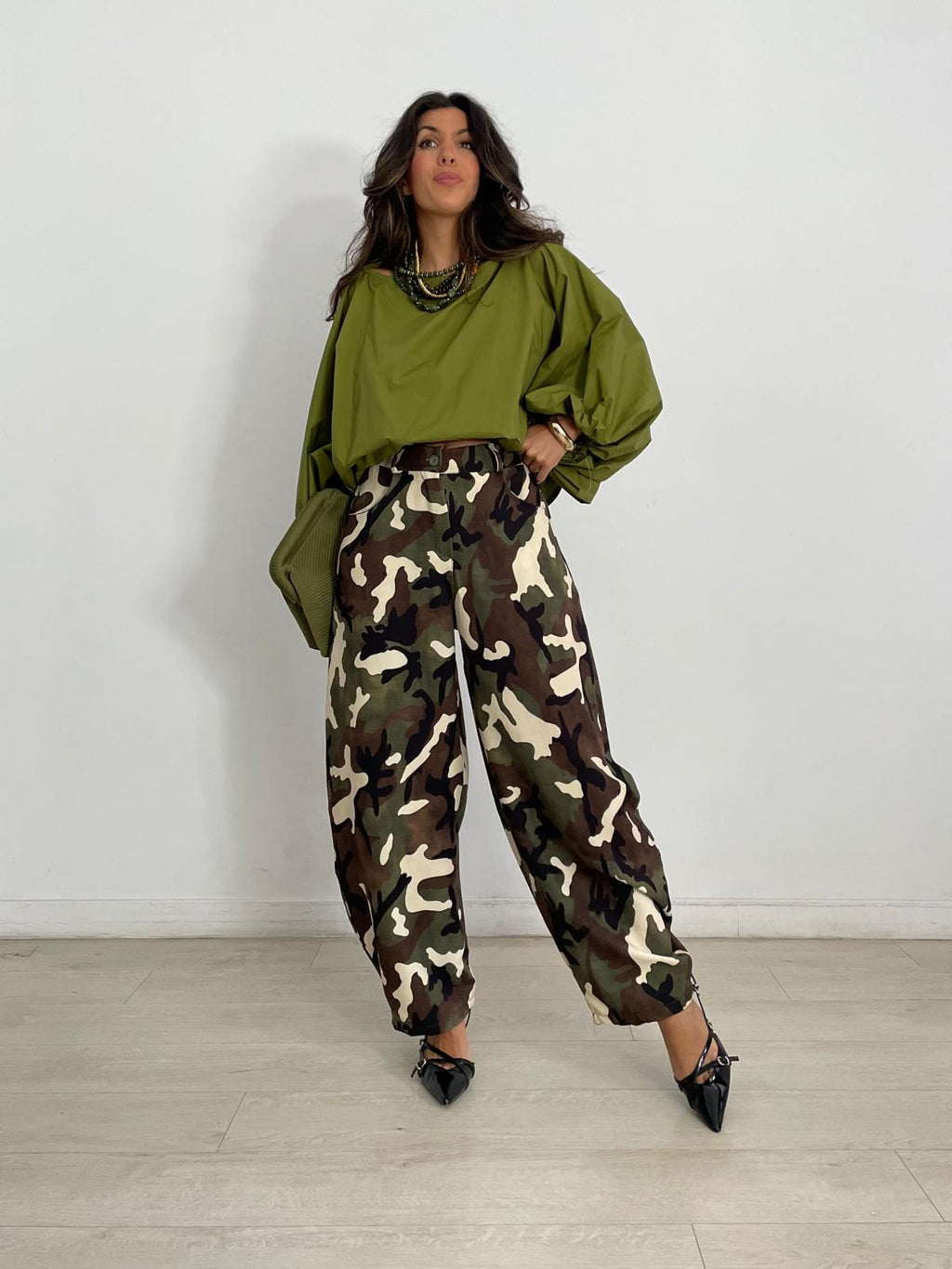 PANTALON BALLOON CAMUFLAJE BRENDA