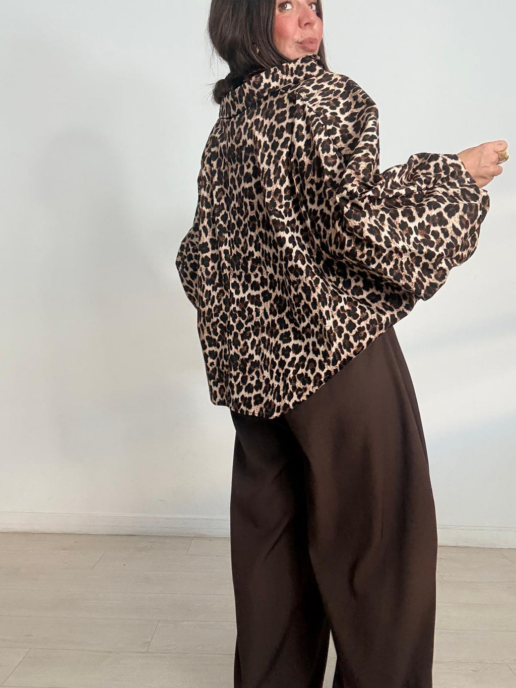 MAXI BLUSA ABOTONADA LEOPARDO