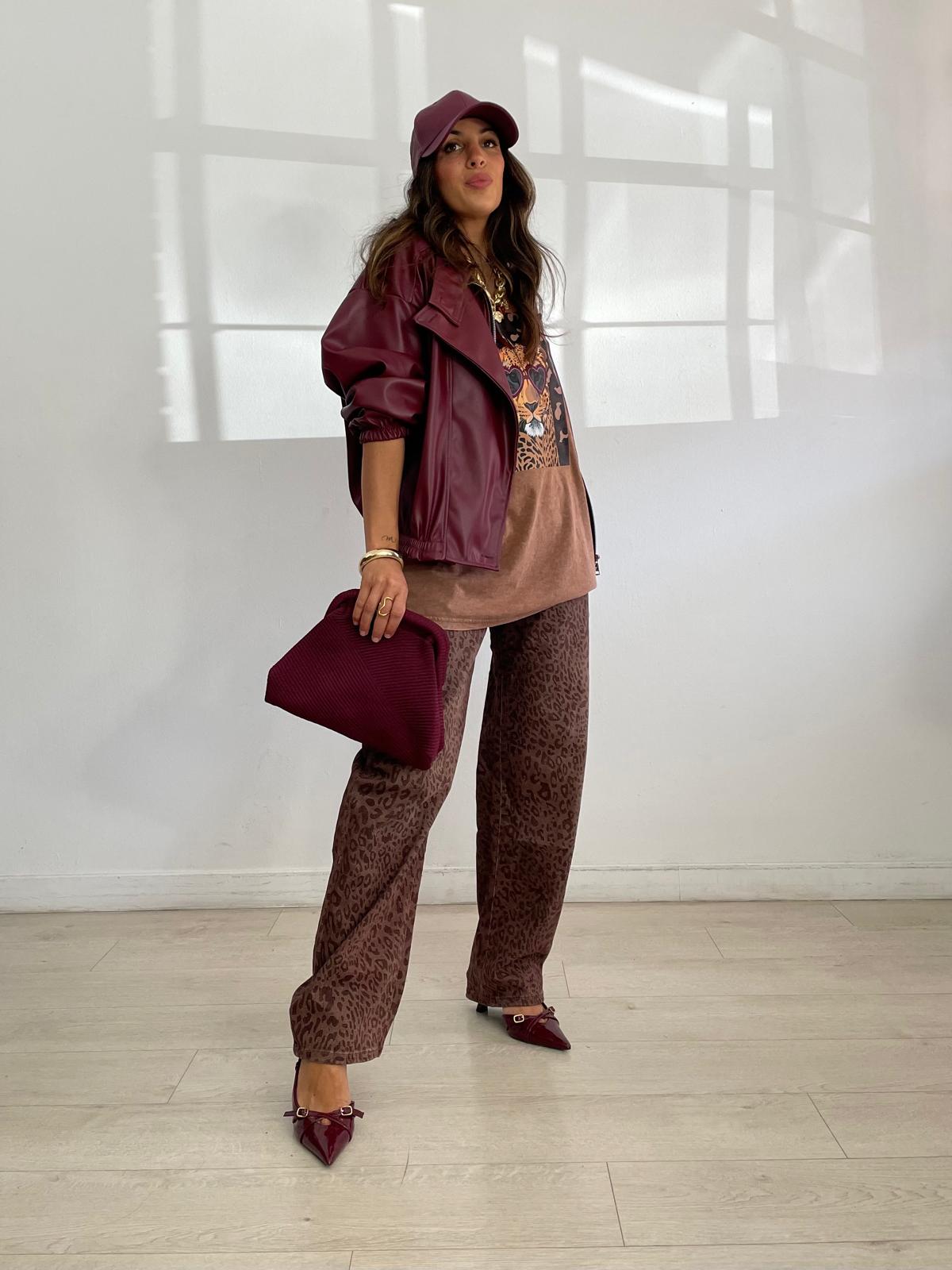 JEANS LEOPARDO MARRÓN