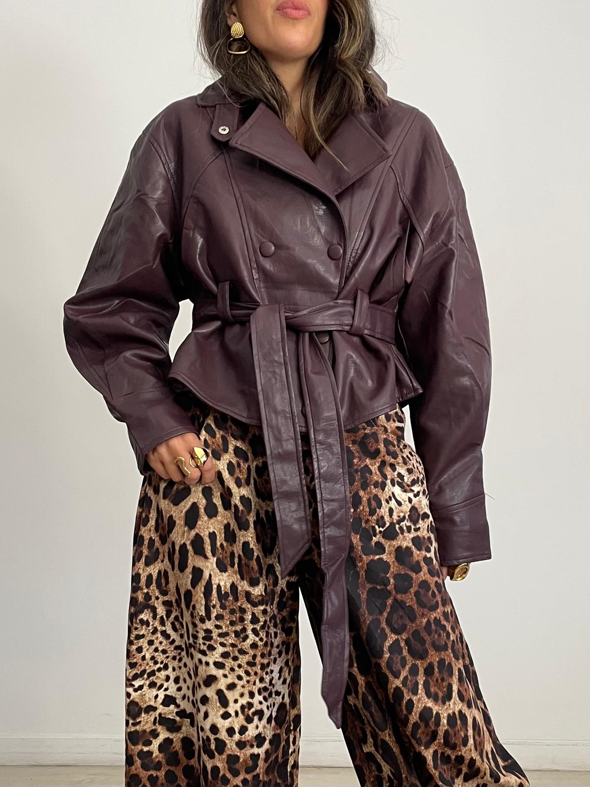 CHAQUETA BIKER EFECTO PIEL
