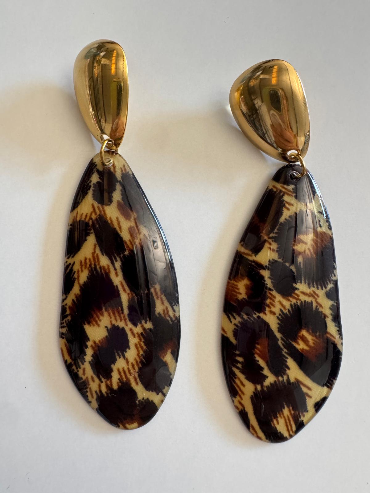 PENDIENTES LÁGRIMA ANIMAL RPINT