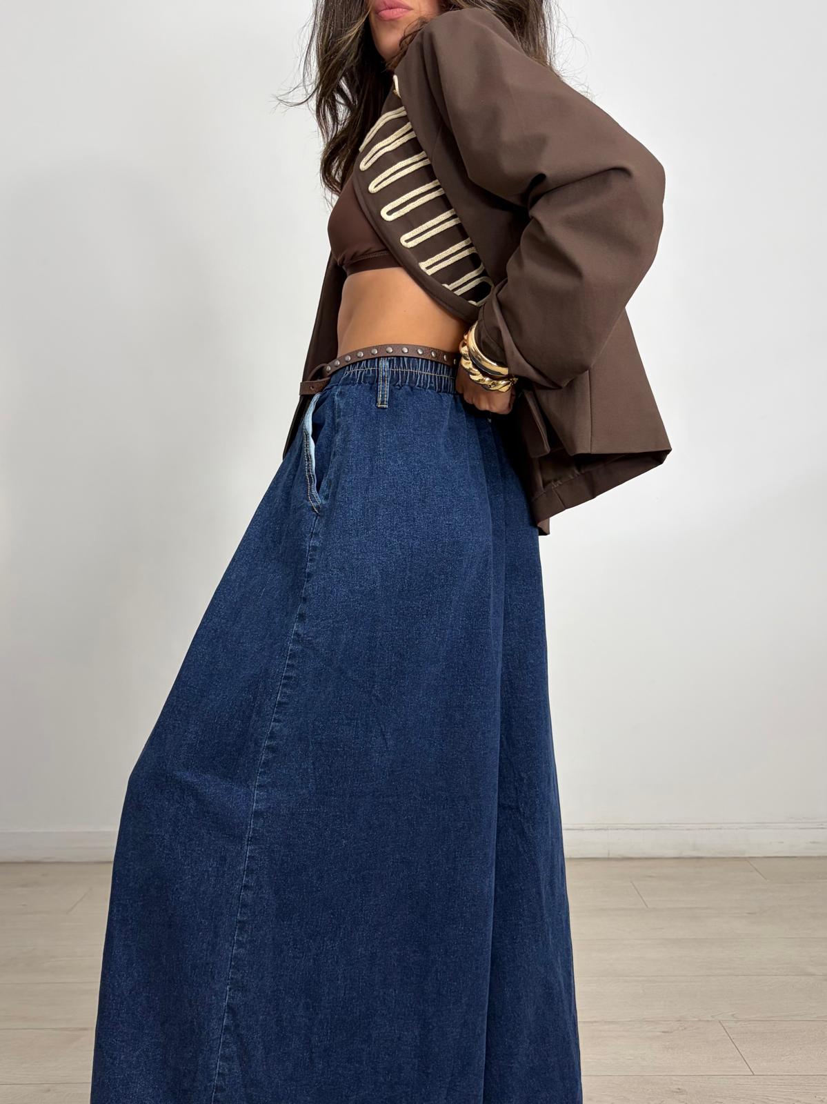 PANTALÓN PALAZZO DENIM MAXI
