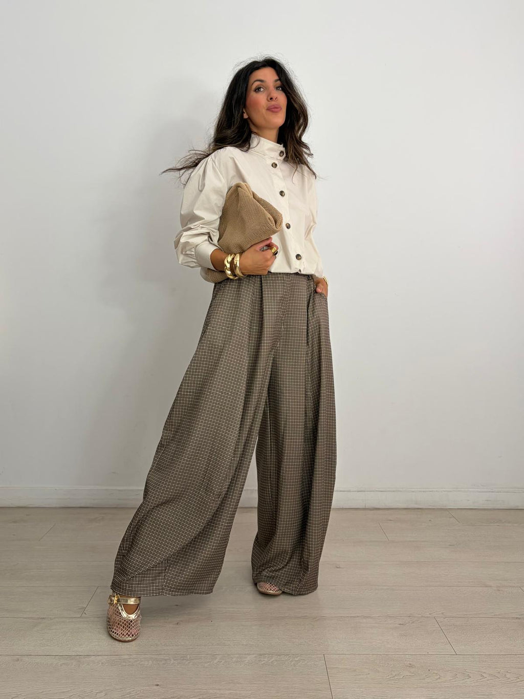 PANTALON BALLOON CUADROS GRACE