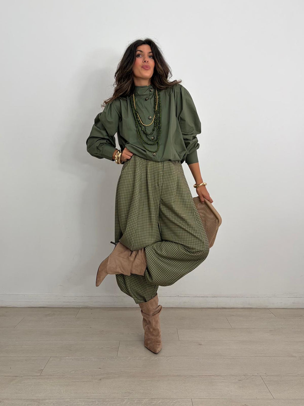 PANTALON BALLOON CUADROS GRACE