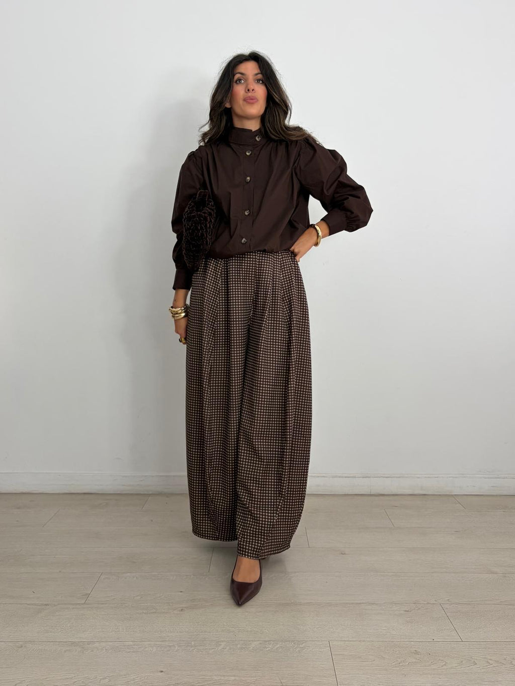 PANTALON BALLOON CUADROS GRACE