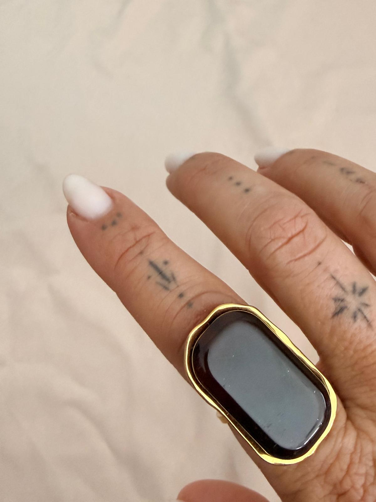 ANILLO ÓVALO ONIX