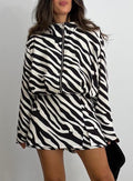BOMBER CREMALLERA CEBRA BLACK & WHITE