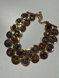 COLLAR DORADO PIEDRAS DE COLORES