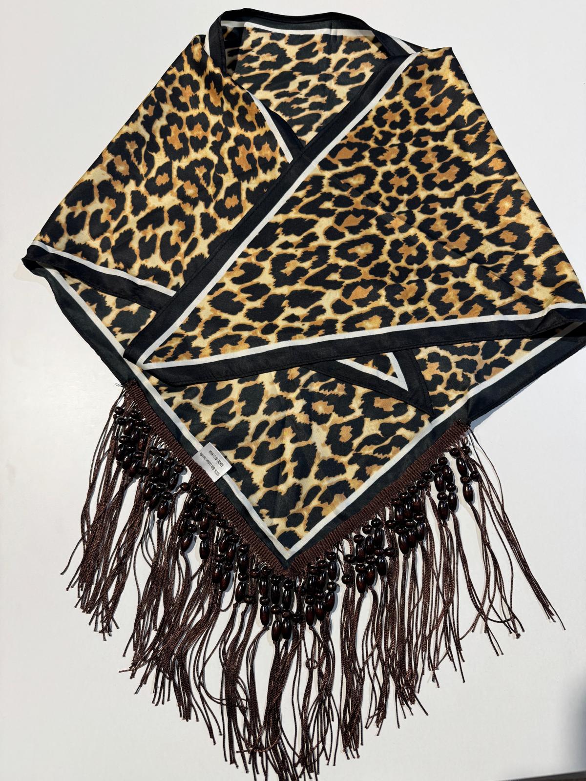 PAÑUELO / CINTURÓN FLECOS LEOPARDO