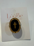 ANILLO CURZ NEGRO Y DORADO