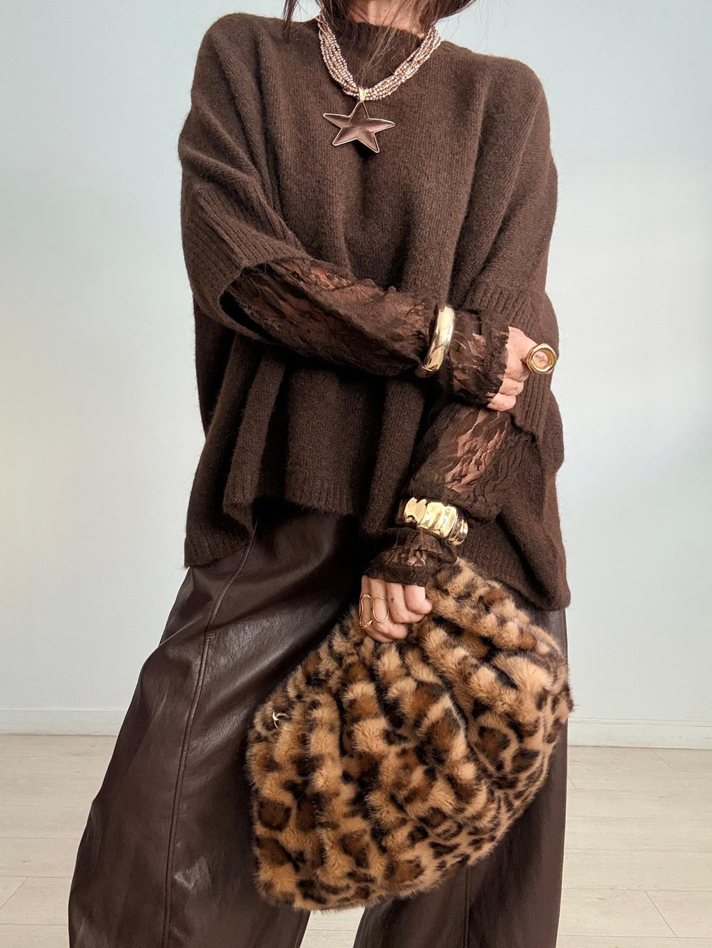 MAXI JERSEY SUAVE MANGAS ENCAJE