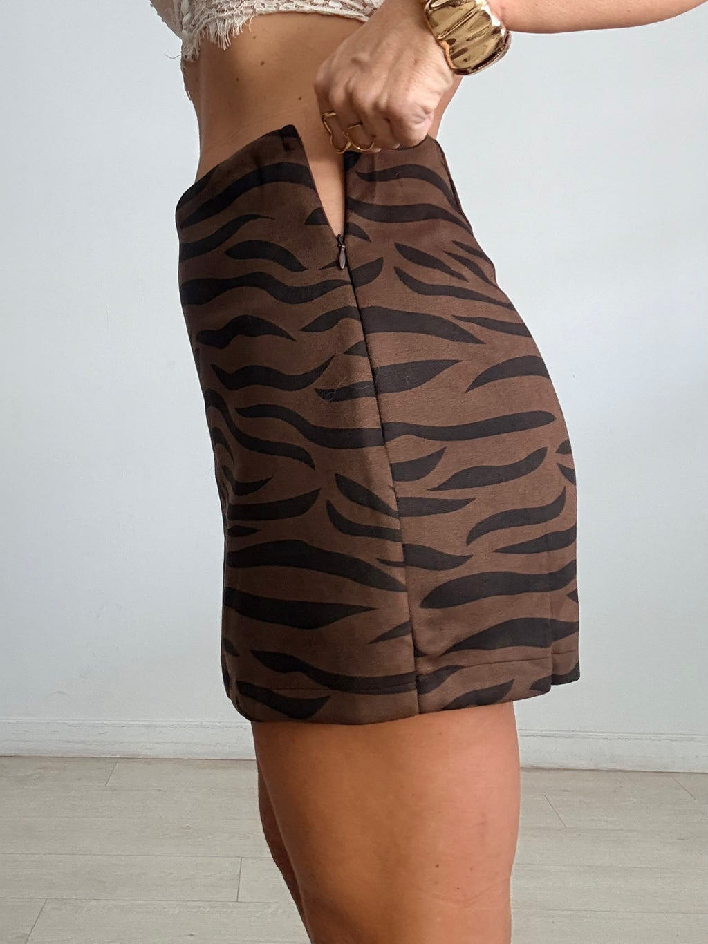 MINI FALDA PANTALÓN ANTELINA CEBRA