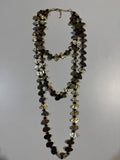 COLLAR LARGO ÓVALOS DORADOS