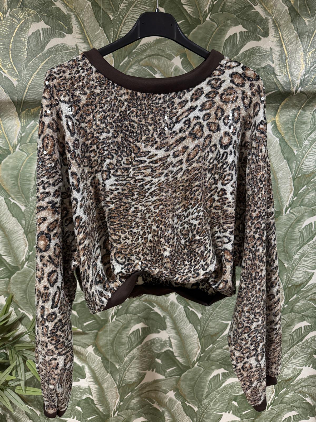 SUDADERA LENTEJUELAS LEOPARDO